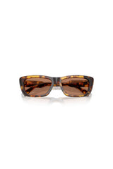 Miu Miu Honey Havana Sunglasses – a bold rectangular frame with brown lenses and logo temples. Perfect for statement styling.