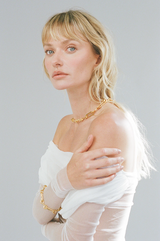 Mona Necklace Gold by Porter Jewellery, gold chain necklace with bold links. Perfect for layering or statement everyday styling.