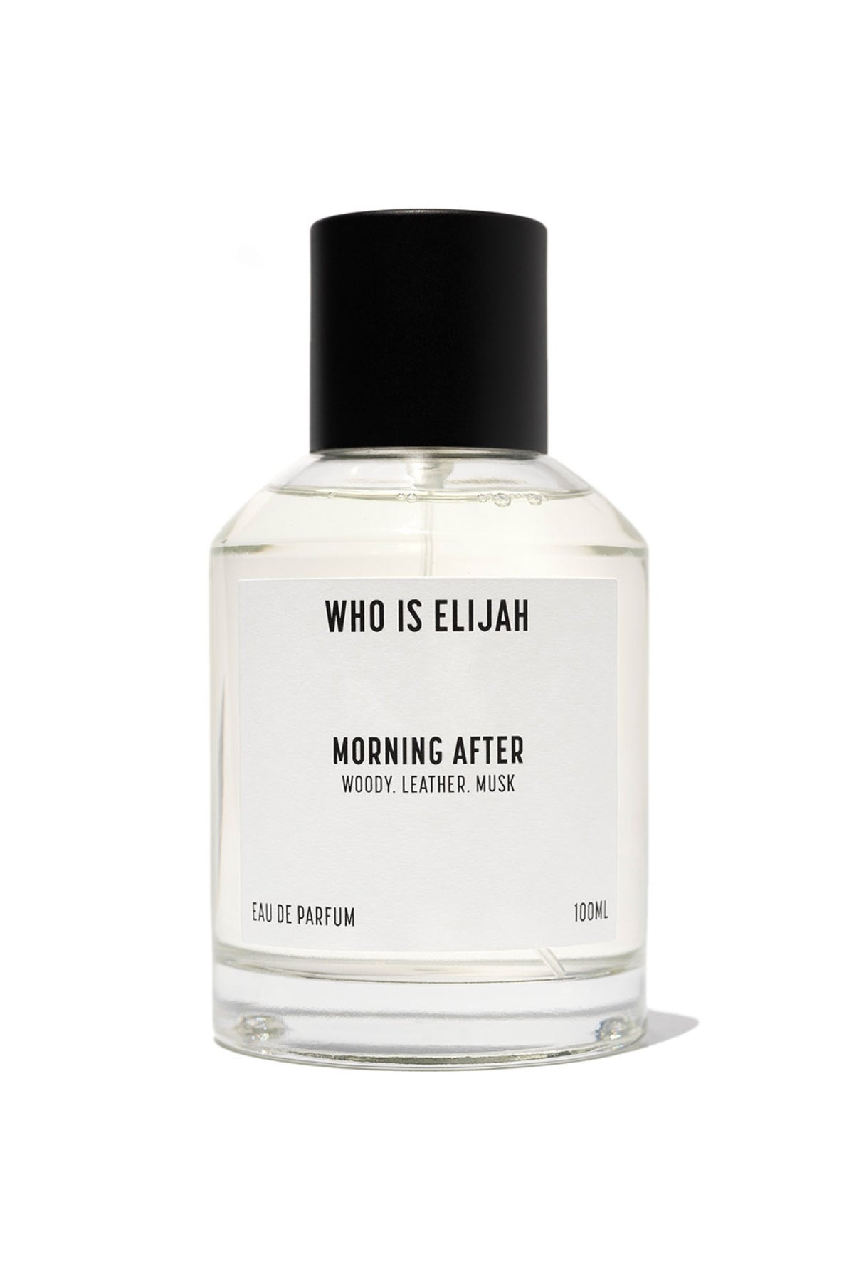 Morning After by Who Is Elijah, a unisex scent with violet and cardamom top notes, iris and papyrus heart, and a musk, leather, and amber base.
