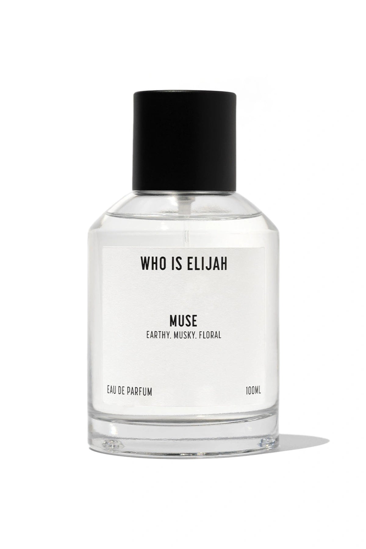Muse by Who Is Elijah, a subtle yet unforgettable scent with solar, warm floral, jasmine absolute, ambergris, musk notes.