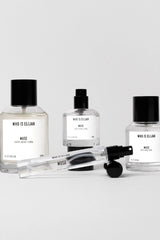 Muse by Who Is Elijah, a subtle yet unforgettable scent with solar, warm floral, jasmine absolute, ambergris, musk notes.