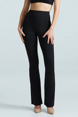 Neoprene Flared Leggings by Commando, high-rise flared neoprene pants with smoothing waistband and light compression, perfect for sleek, flattering everyday style.