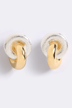 Near The Sea Earrings in Gold & Silver by Emma Pills, two tone earrings with coastal feel. Perfect for everyday wear or summer styling.