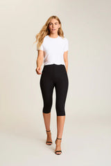 Neoprene Capri Legging by Commando – Italian neoprene capri leggings with smoothing waistband and light compression.