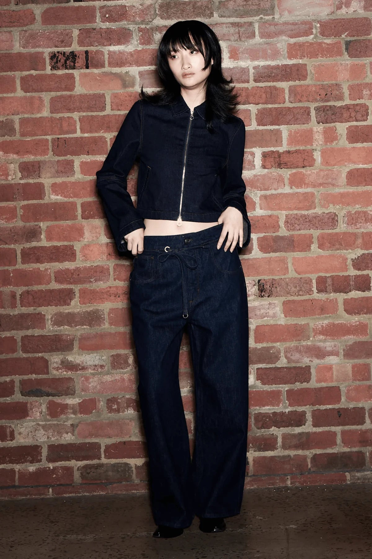Neuw Denim Yoko Baggy in Rinse, a relaxed baggy silhouette with cinch styling and self-fabric belt. Perfect for versatile everyday wear.