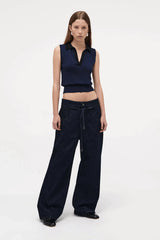 Neuw Denim Yoko Baggy in Rinse, a relaxed baggy silhouette with cinch styling and self-fabric belt. Perfect for versatile everyday wear.