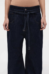 Neuw Denim Yoko Baggy in Rinse, a relaxed baggy silhouette with cinch styling and self-fabric belt. Perfect for versatile everyday wear.