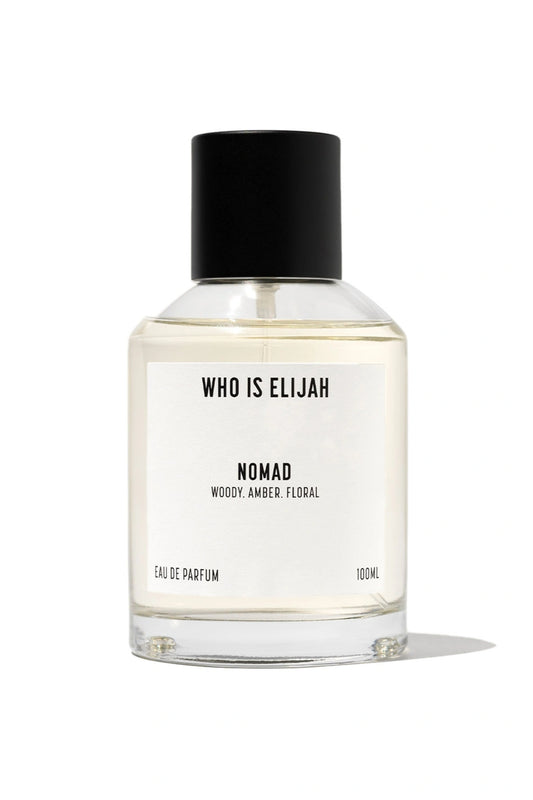 NOMAD by Who Is Elijah is a versatile fragrance with notes of Egyptian Jasmine, Saffron, Almond, Amberwood, and Musk.