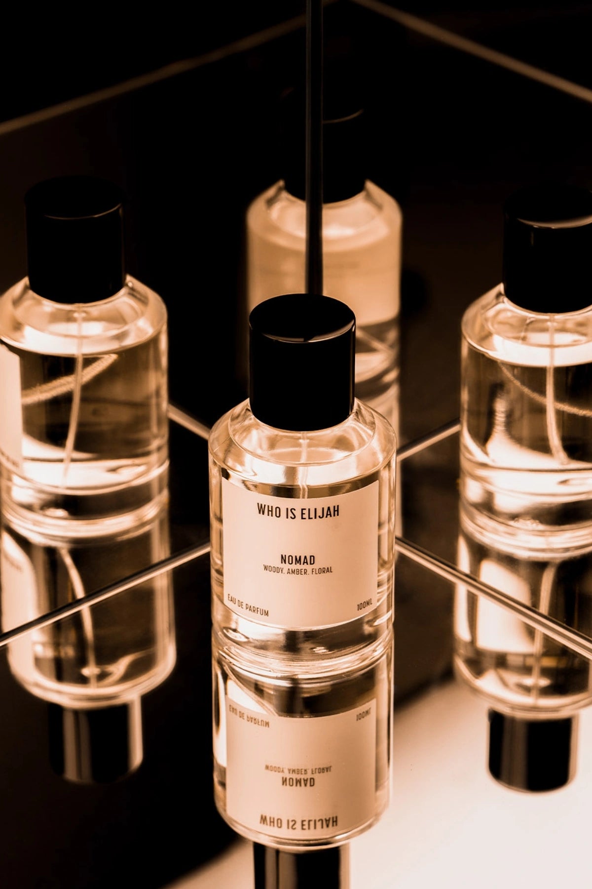 NOMAD by Who Is Elijah is a versatile fragrance with notes of Egyptian Jasmine, Saffron, Almond, Amberwood, and Musk.