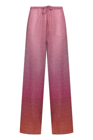 Lumiere Shade Pants Sunset by Oséree, elegant straight-fit pants with a metallic finish, perfect for stylish day-to-night looks and special events
