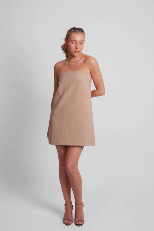 Odd Muse | The Ultimate Muse A-Line Dress Camel | Girls With Gems