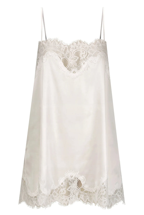 Olivia Slip Ivory by Kat the Label – a satin slip with lace trim and soft drape. Perfect for bridal or elevated everyday wear.