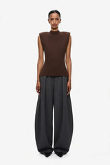Open Back Knit Top Chocolate by Misha – a long sleeve knit top with open back detail. Perfect for elevated styling.