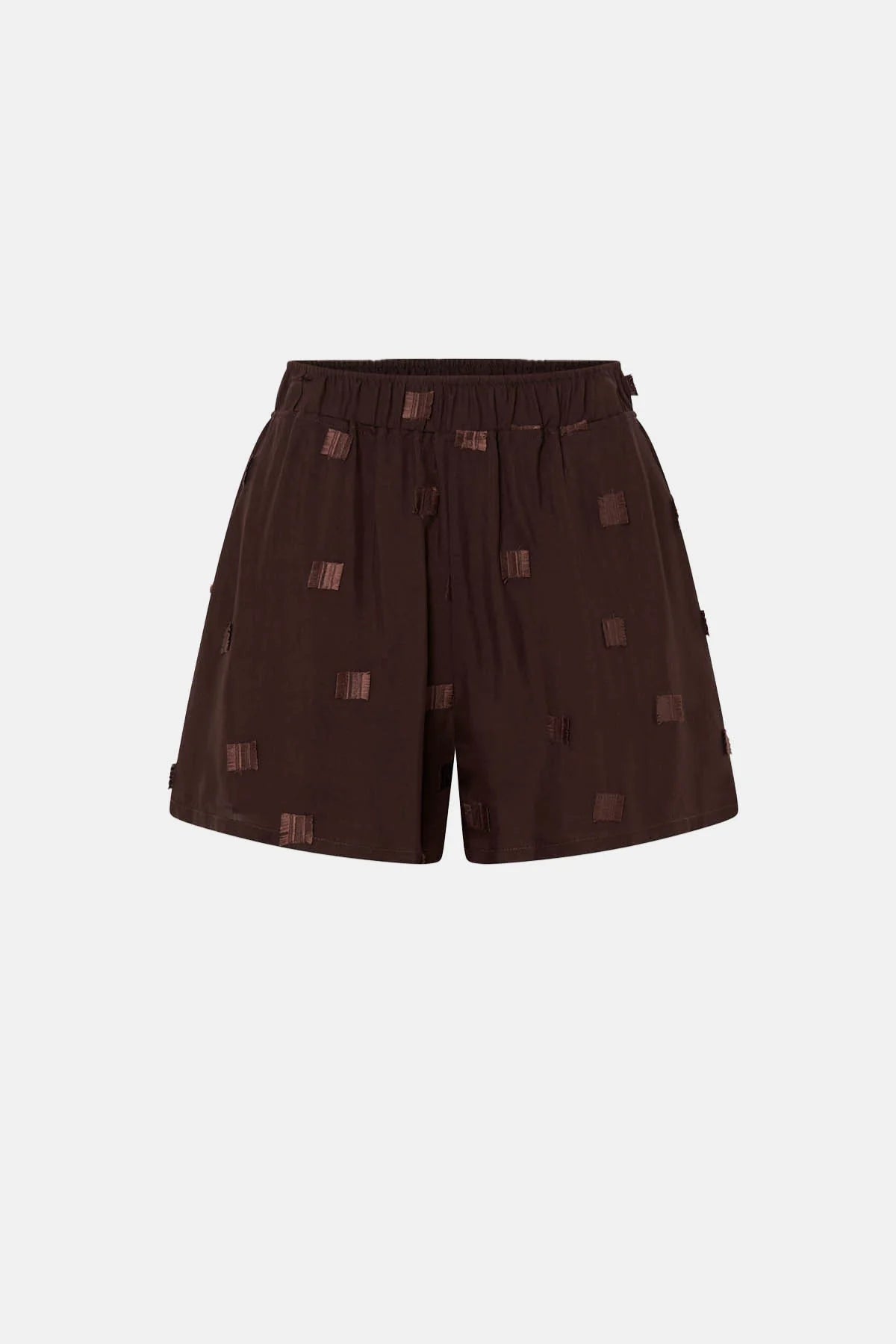 Ottilie 2.0 Short by Camilla and Marc, embroidered mid-rise shorts with elastic waistband and relaxed fit, a trendy piece perfect for polished warm-weather styling.