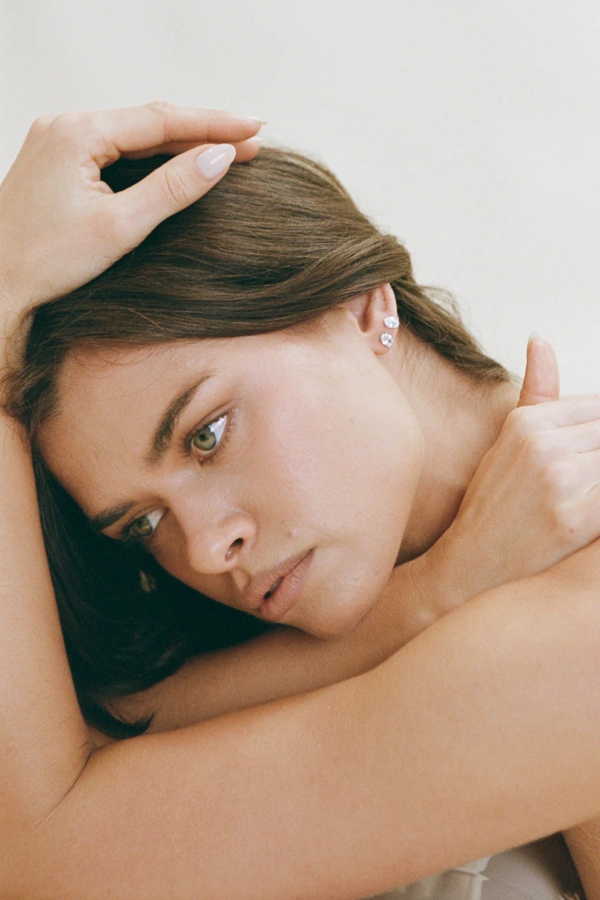 Oval Studs by Porter Jewellery, timeless 1ct cubic zirconia gems in 18k gold vermeil sterling silver, perfect everyday essential.