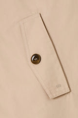 Oversized Cotton Mix Jacket in Cream by Odd Muse – funnel neck oversized jacket with drawstring and relaxed fit.