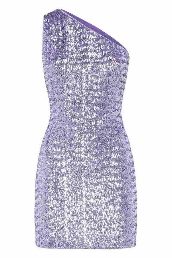 Oséree | Paillettes Asymmetrical Dress Lilac | Girls with Gems