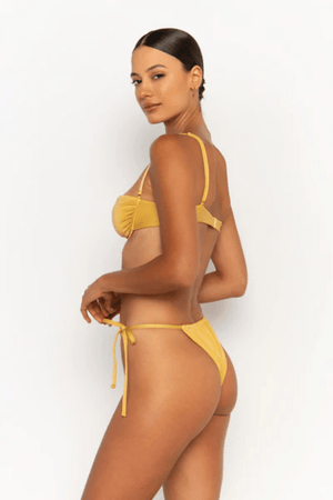 Paloma Bottom Lusso by Sommer Swim, tie side bikini bottoms with brazilian cut. Perfect for beach days or mix and match swim looks.