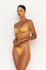 Paloma Bottom Lusso by Sommer Swim, tie side bikini bottoms with brazilian cut. Perfect for beach days or mix and match swim looks.