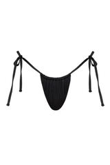 Paloma Bottom Nero by Sommer Swim, tie side bikini bottoms with brazilian cut. Perfect for beach days or mix and match swim looks.