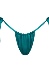 Paloma Tie Side Bikini Bottoms Blue Fondale by Sommer Swim, tie side bottoms with brazilian cut. Perfect for beach days or mix and match swim looks.