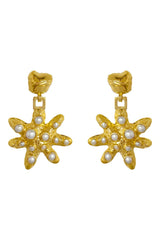 Pari Earrings Gold by Mountain and Moon – gold plated statement earrings with bold design. Perfect for elevated styling.