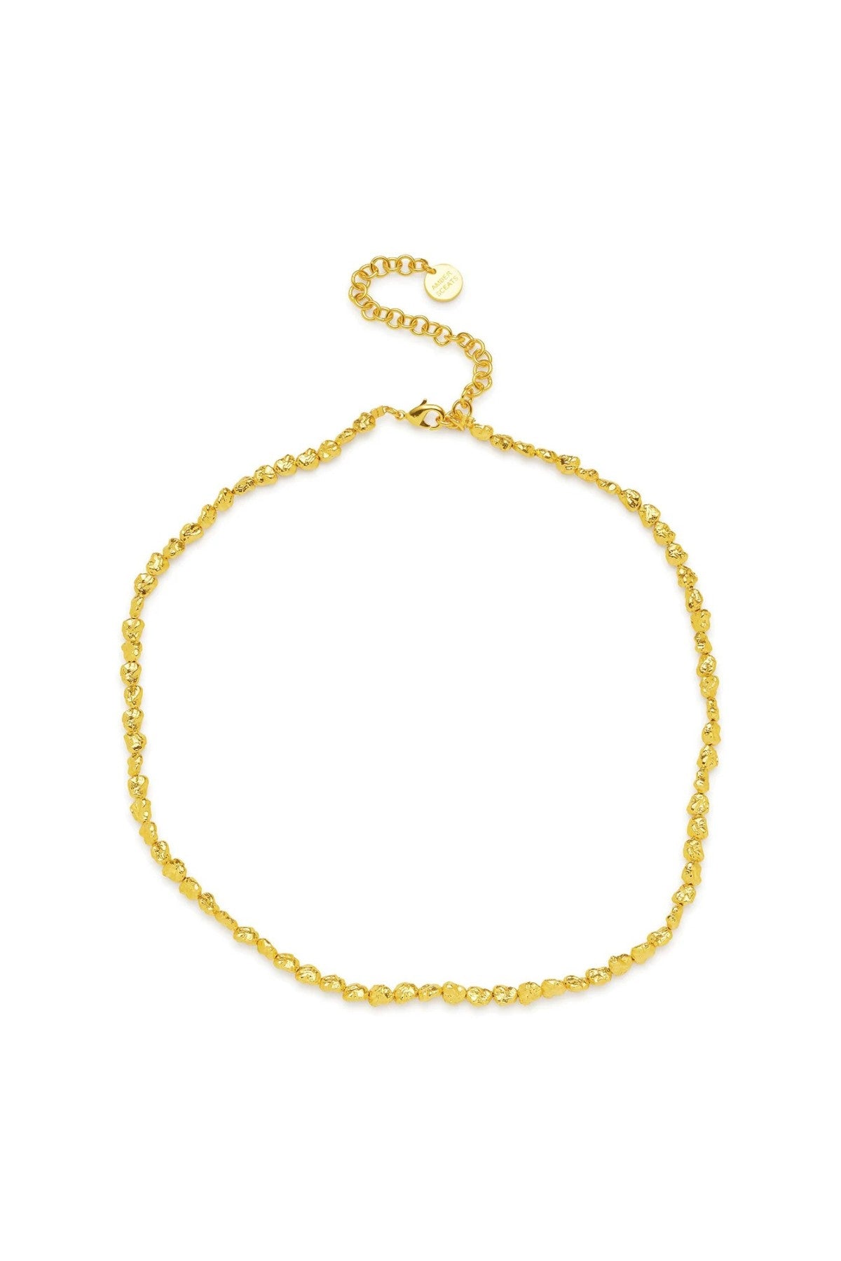Pavia Necklace Gold by Amber Sceats, a timeless gold nugget bead necklace designed to elevate everyday and occasion looks.