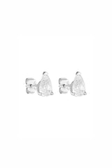 Pear Studs 1CT Silver by Porter Jewellery – sterling silver pear-cut cubic zirconia stud earrings with timeless sparkle.