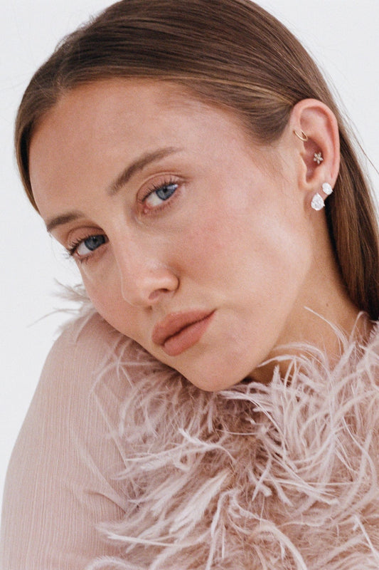 Pear Studs 2CT by Porter Jewellery — silver oval-cut CZ studs with a brilliant diamond-like shine, perfect for timeless everyday elegance.