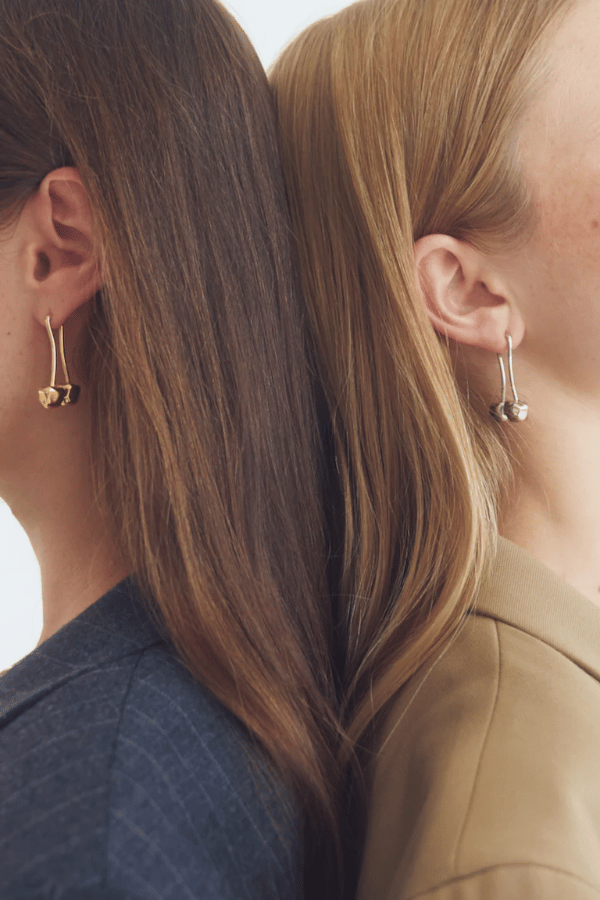 Penelope Earrings in Silver by Avant Studio, silver cherry earrings with playful design. Perfect for everyday wear or statement styling.