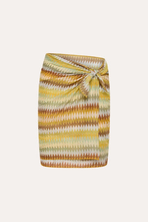 Petite Pareo Aurora by Soleil Soleil - organic cotton wrap pareo with geometric print, designed for versatile beach and resort styling.