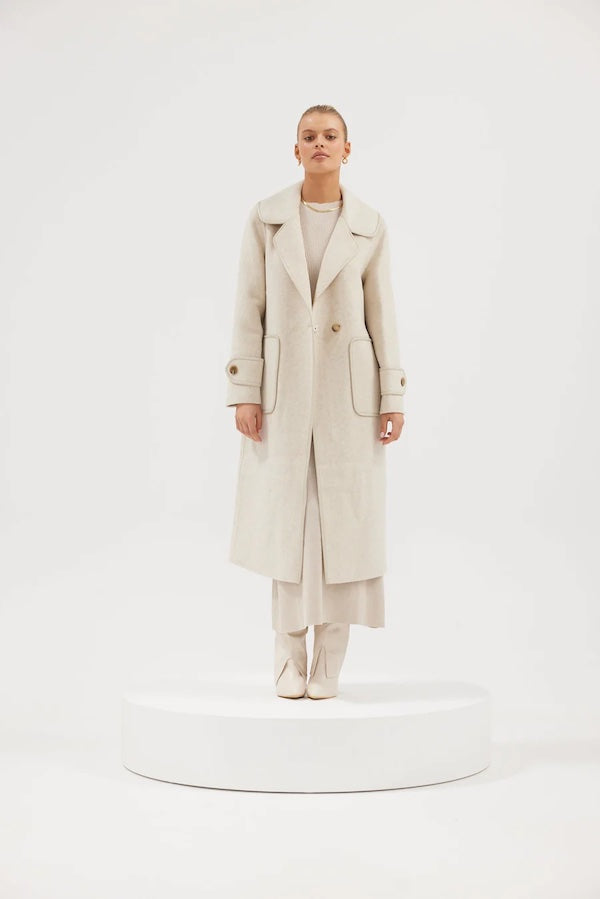 Bubish | Piper Cashmere Coat Stone | Girls With Gems