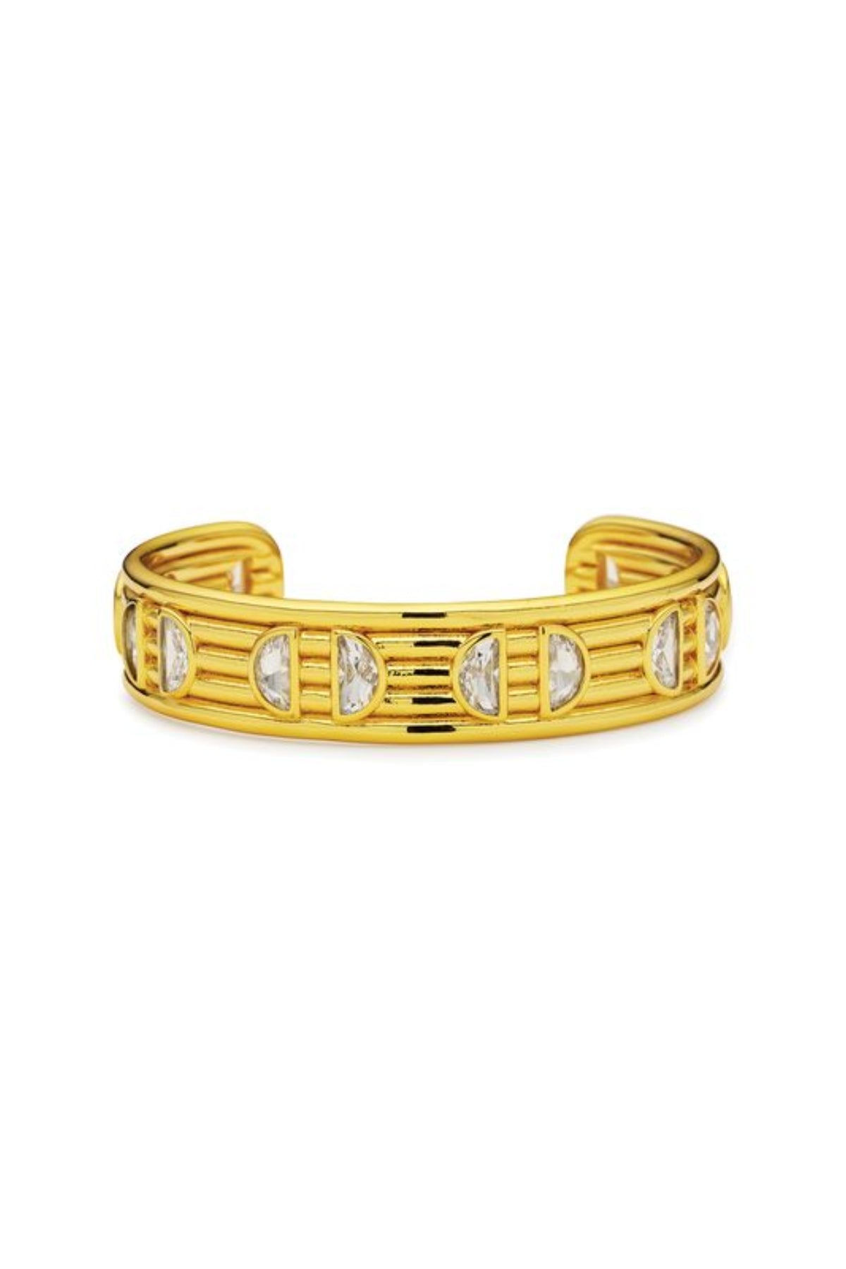 Positano Bracelet by Amber Sceats – handcrafted in Italy with cubic zirconia set in 24K gold-plated brass for timeless luxury and shine.
