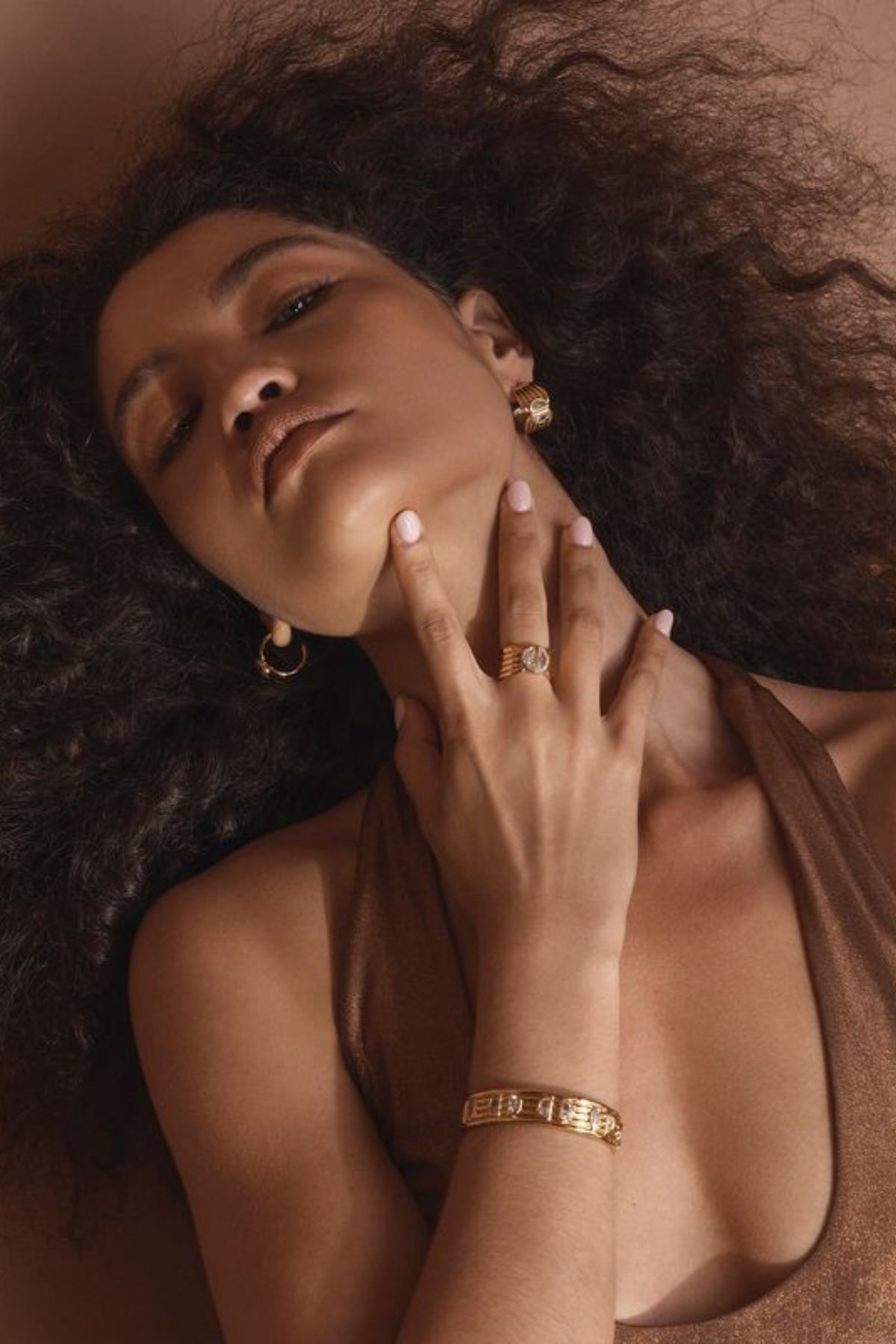 Positano Bracelet by Amber Sceats – handcrafted in Italy with cubic zirconia set in 24K gold-plated brass for timeless luxury and shine.
