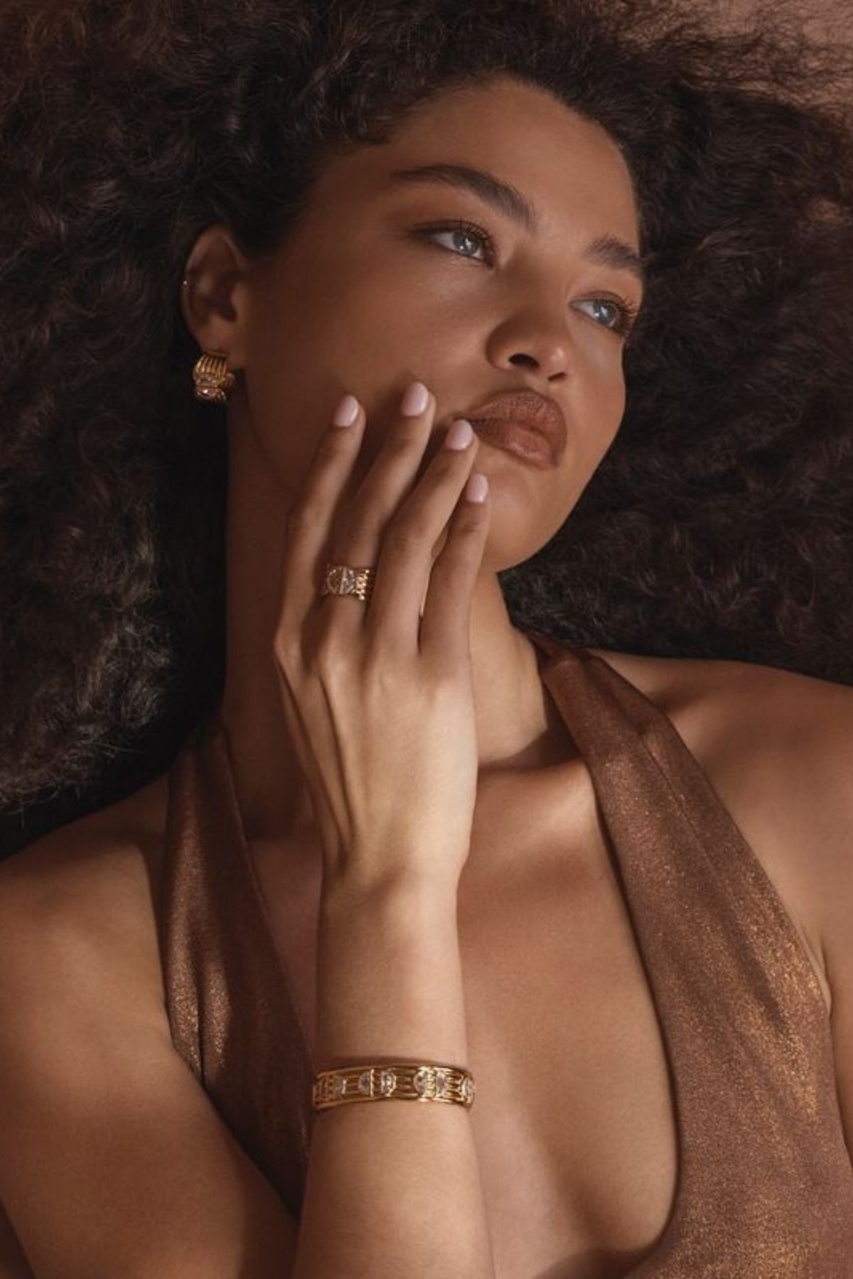 Positano Bracelet by Amber Sceats – handcrafted in Italy with cubic zirconia set in 24K gold-plated brass for timeless luxury and shine.
