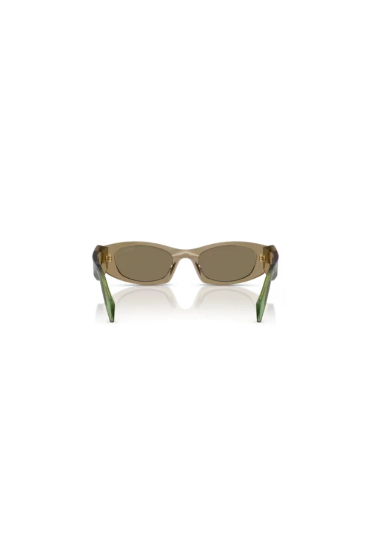 Prada PR B16S Terra – light brown acetate sunglasses with warm tone lenses, modern design, and signature Prada sophistication.
