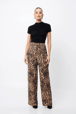 Prowl Jean Leopard Print by Mossman, straight leg jeans with bold leopard print. Perfect for statement outfits or everyday wear.