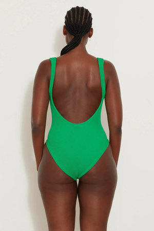 Girls with Gems | Square Neck Swim Emerald | Hunza G