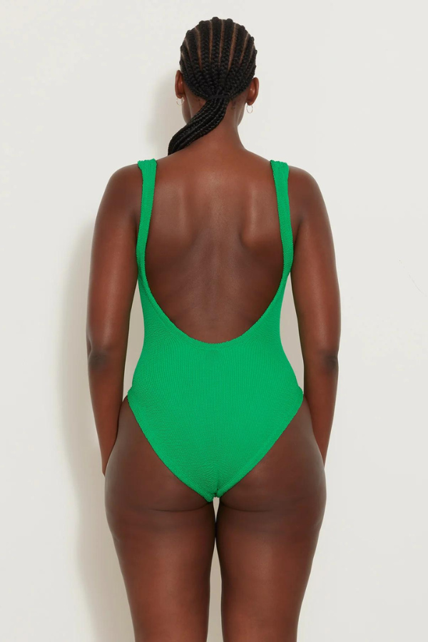 Girls with Gems | Square Neck Swim Emerald | Hunza G
