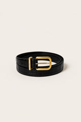 Renee Belt Black Croc 