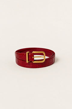 Renee Belt Red Croc