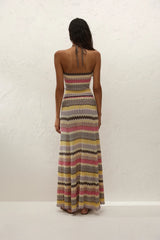 Ria Skirt Perla Stripe by Faithfull the Brand – a striped knit maxi skirt with drawstring waist. Perfect for resort styling.