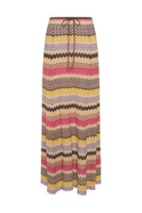 Ria Skirt Perla Stripe by Faithfull the Brand – a striped knit maxi skirt with drawstring waist. Perfect for resort styling.