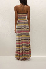 Ria Top Perla Stripe by Faithfull the Brand – a striped halter knit top with tie back detail. Perfect for resort styling.