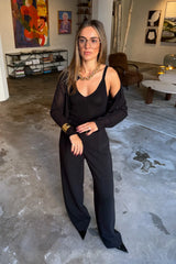 Rita Knit Tank Black by Sneaky Link – a sleek knit tank with soft stretch and body fit. Perfect for layering or matching sets.