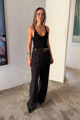Rita Knit Tank Black by Sneaky Link – a sleek knit tank with soft stretch and body fit. Perfect for layering or matching sets.