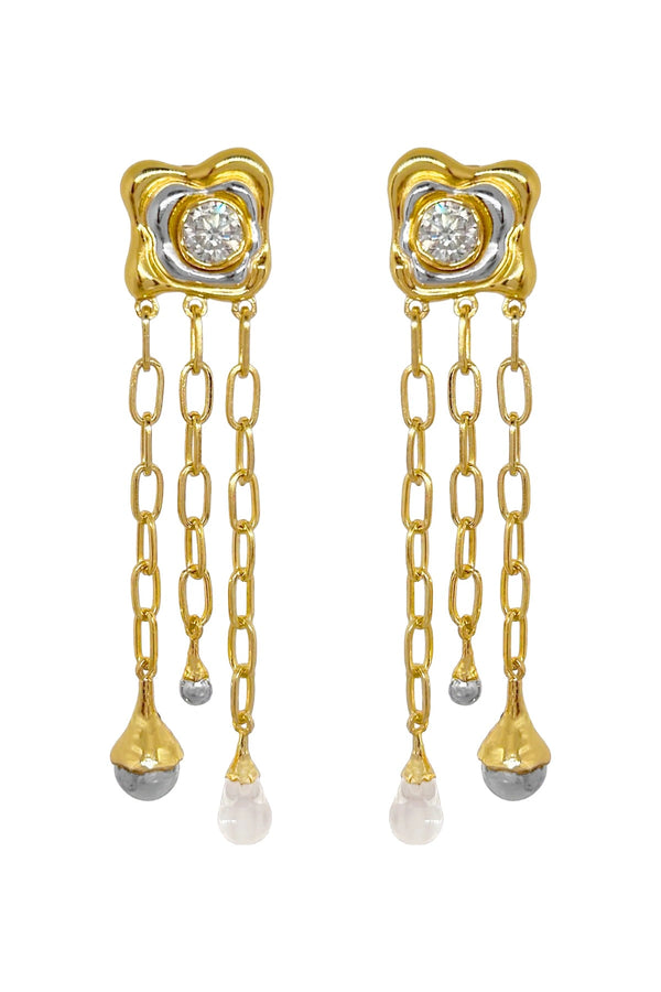 Rochelle Earrings Gold by Mountain and Moon – gold plated statement earrings with luxe finish. Perfect for elevated styling.