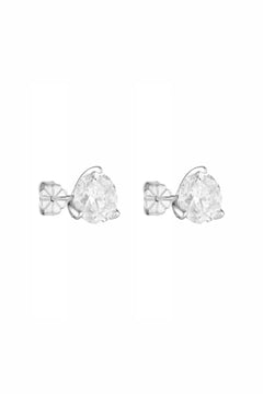 Round Studs 2CT Silver by Porter Jewellery – sterling silver cubic zirconia stud earrings with timeless diamond-inspired sparkle.