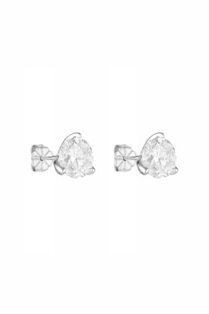 Round Studs 2CT Silver by Porter Jewellery – sterling silver cubic zirconia stud earrings with timeless diamond-inspired sparkle.