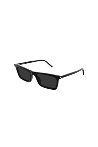 SL890BETTY001 Black by Saint Laurent - slim rectangular sunglasses with refined acetate frame and black lenses, perfect for timeless everyday styling.